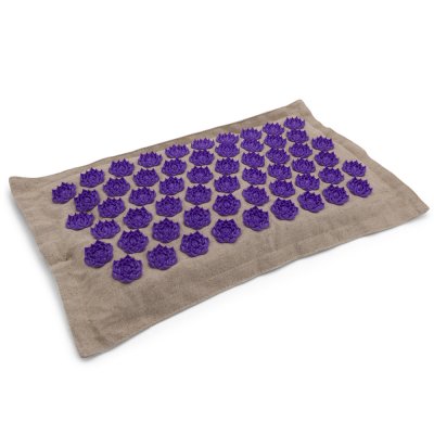 Массажная акупунктурная подушка (квадратная) EcoRelax, фиолетовый-1