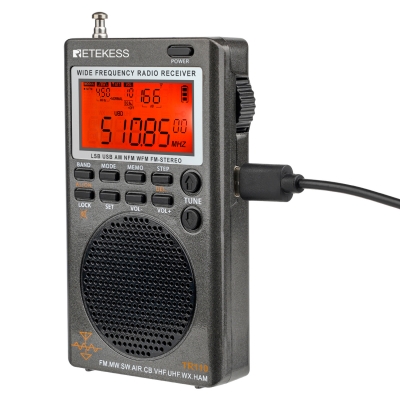 Полнодиапазонный цифровой мини радиоприемник Retekess TR110-22